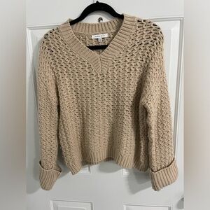 Tan V-neck Sweater!